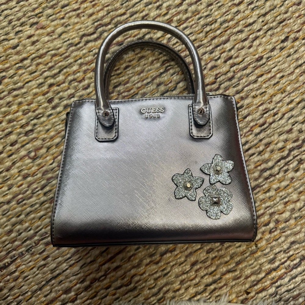 Guess Silver Mini Purse